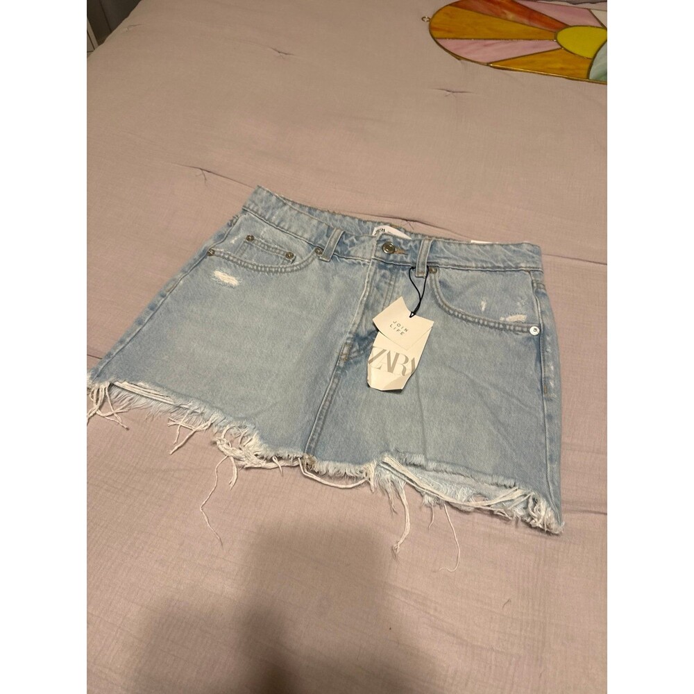 NWT Zara denim mini skirt Medium - Picture 5 of 7